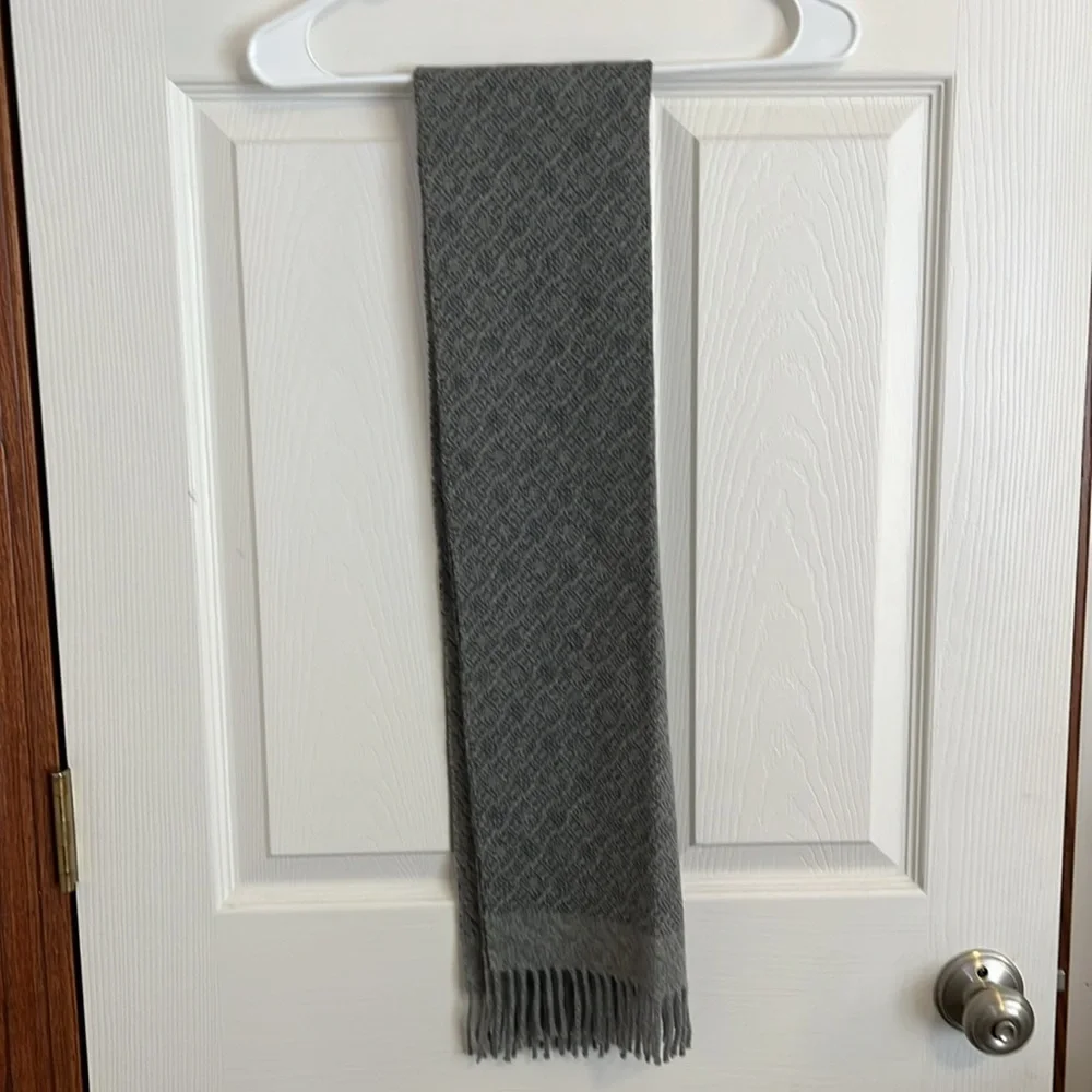 Vintage Gray Fringed Cashmere Scarf by Royal - NWT